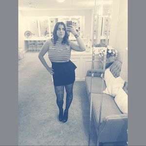 Black & White Peplum dress